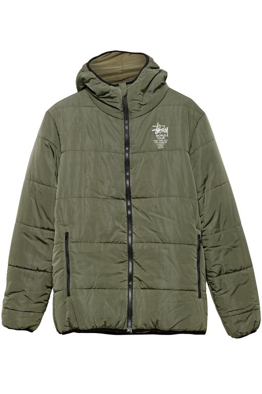 Stussy Mens Worldwide Lightweight Puffa Jackets Green - FTBHP7451